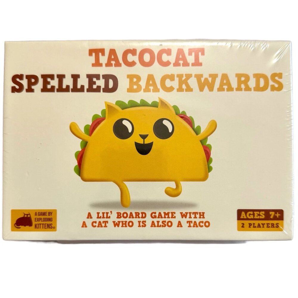 Tacocat Spelled Backwards Board Game By Exploding Kittens Sealed